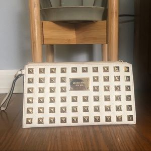 White and Gold Michael Kors Clutch